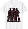 Men's Black Rodeo Riders Monochromatic Western Pride Cowgirl T-Shirt - White