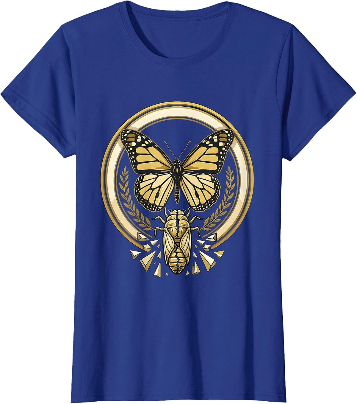 Women's School Counselor Butterfly Chrysalis Transformation T-Shirt - Royal Blue