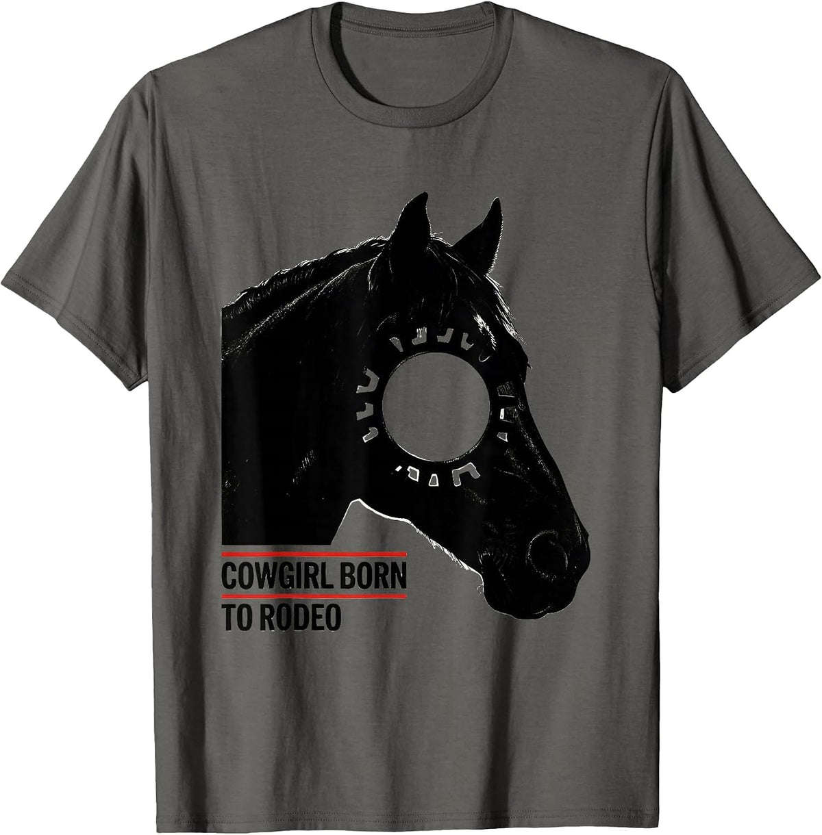 Cowgirl Born To Rodeo Vintage Western Retro Western Pride T-Shirt - Asphalt Grey