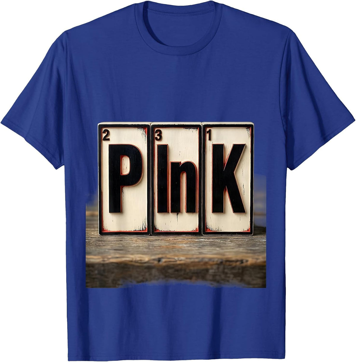 Men's PInK Funny Science Nerd Periodic Table Element Gift T-Shirt - Royal Blue