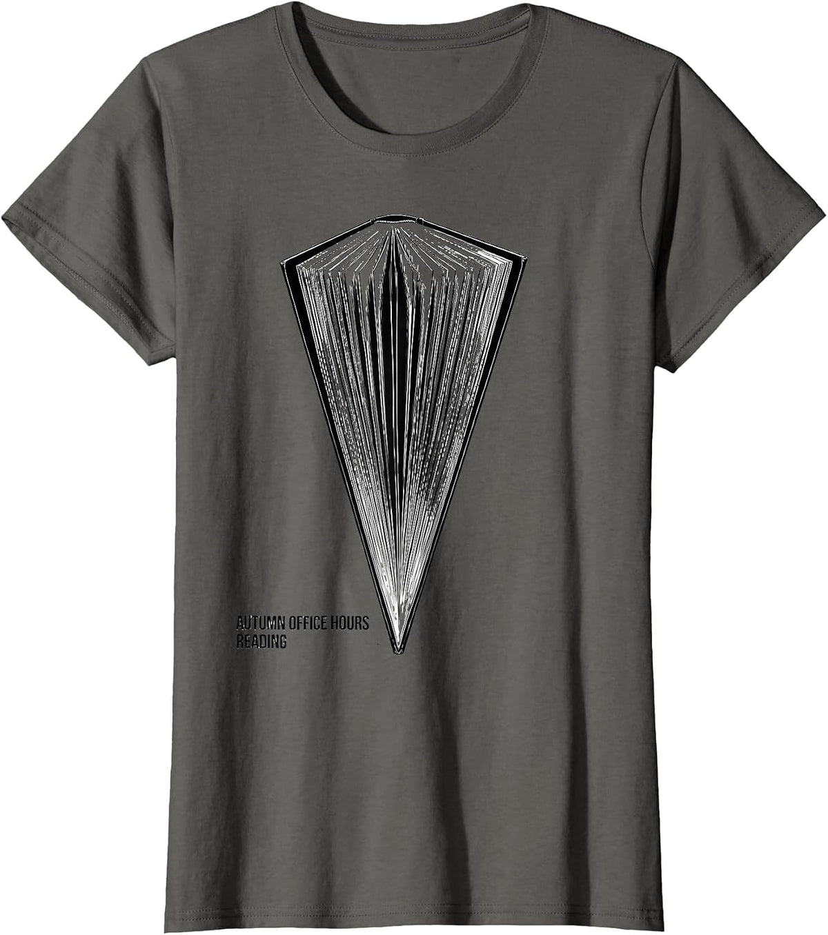 Women's Autumn Office Hours Reading Cozy Fall Bookworm Autumn T-Shirt - Asphalt Grey