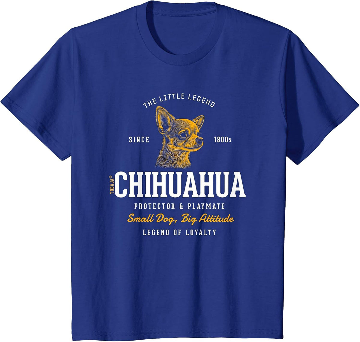 Vintage Styled Retro Chihuahua T-Shirt - Royal Blue