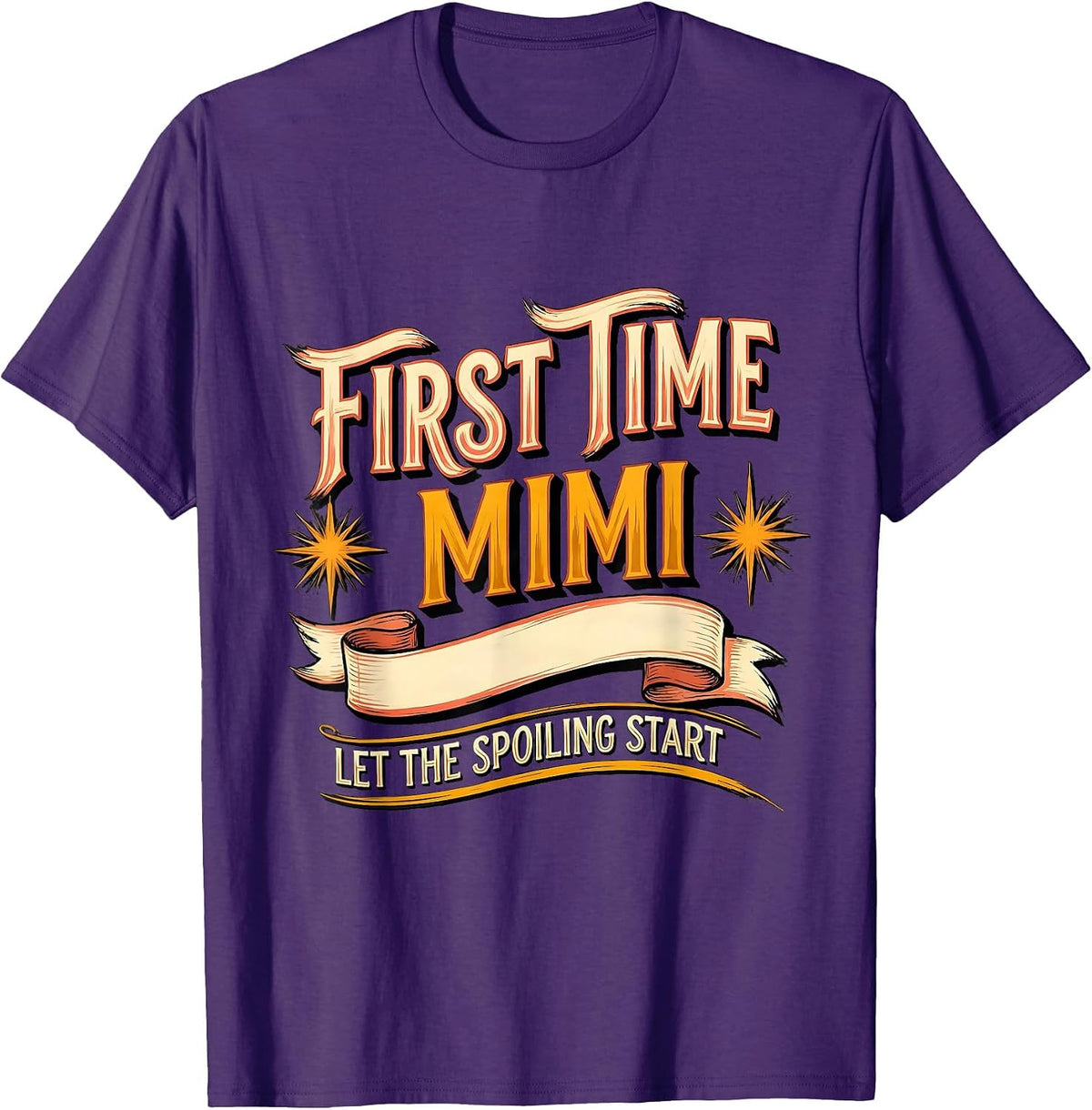 First Time Mimi Let The Spoiling Start Grandparent T-Shirt - Purple