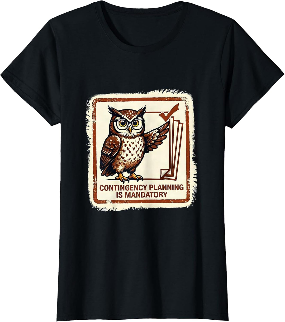 Contingency Planning Is Mandatory Funny English Teacher T-Shirt - Black