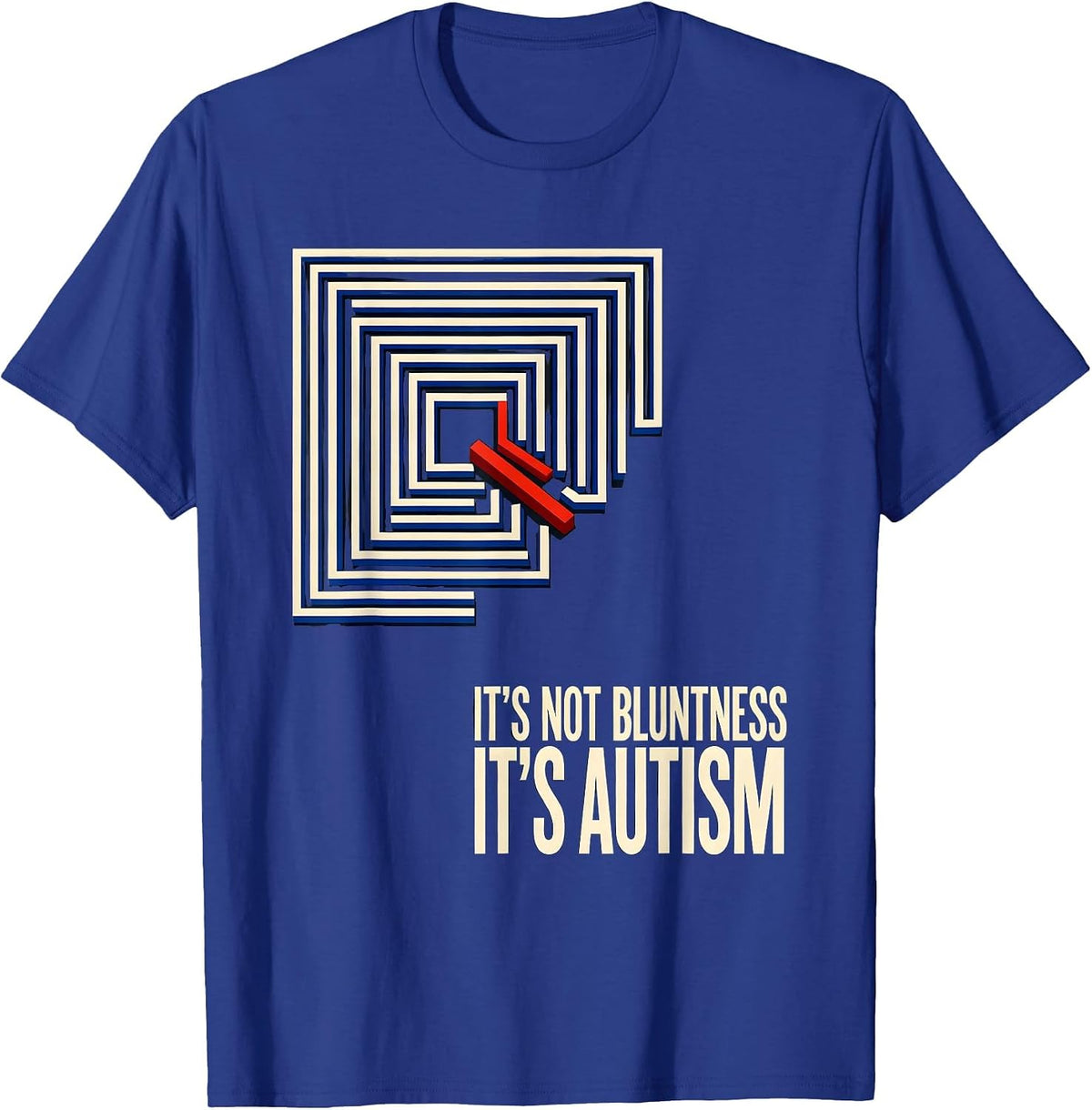 It's Not Bluntness It's Autism Geometric Neurodiversity T-Shirt - Royal Blue