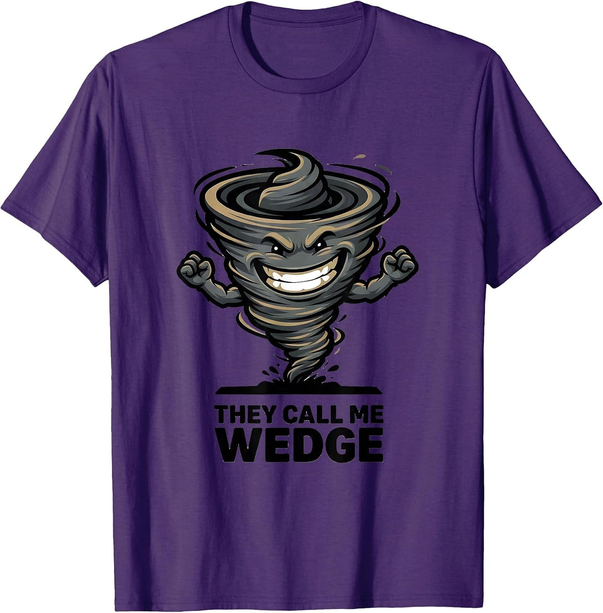 They Call Me Wedge Funny Tornado Chaser Meteorology T-Shirt - Purple