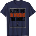 Martini Hour, By Order Of The House Funny Cocktail Lover T-Shirt - Navy Blue