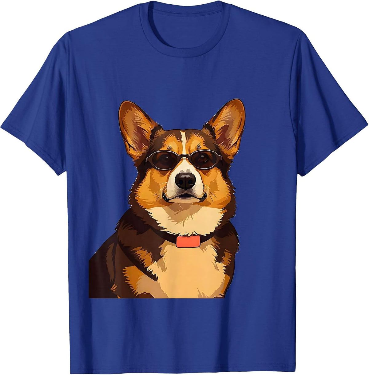 Men's Pembroke Welsh Corgi Sunglasses Dog Lover Humor T-Shirt - Royal Blue