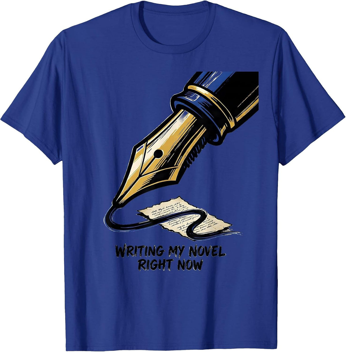 Men's Writing My Novel Right Now Funny Writer Author Bookworm T-Shirt - Royal Blue