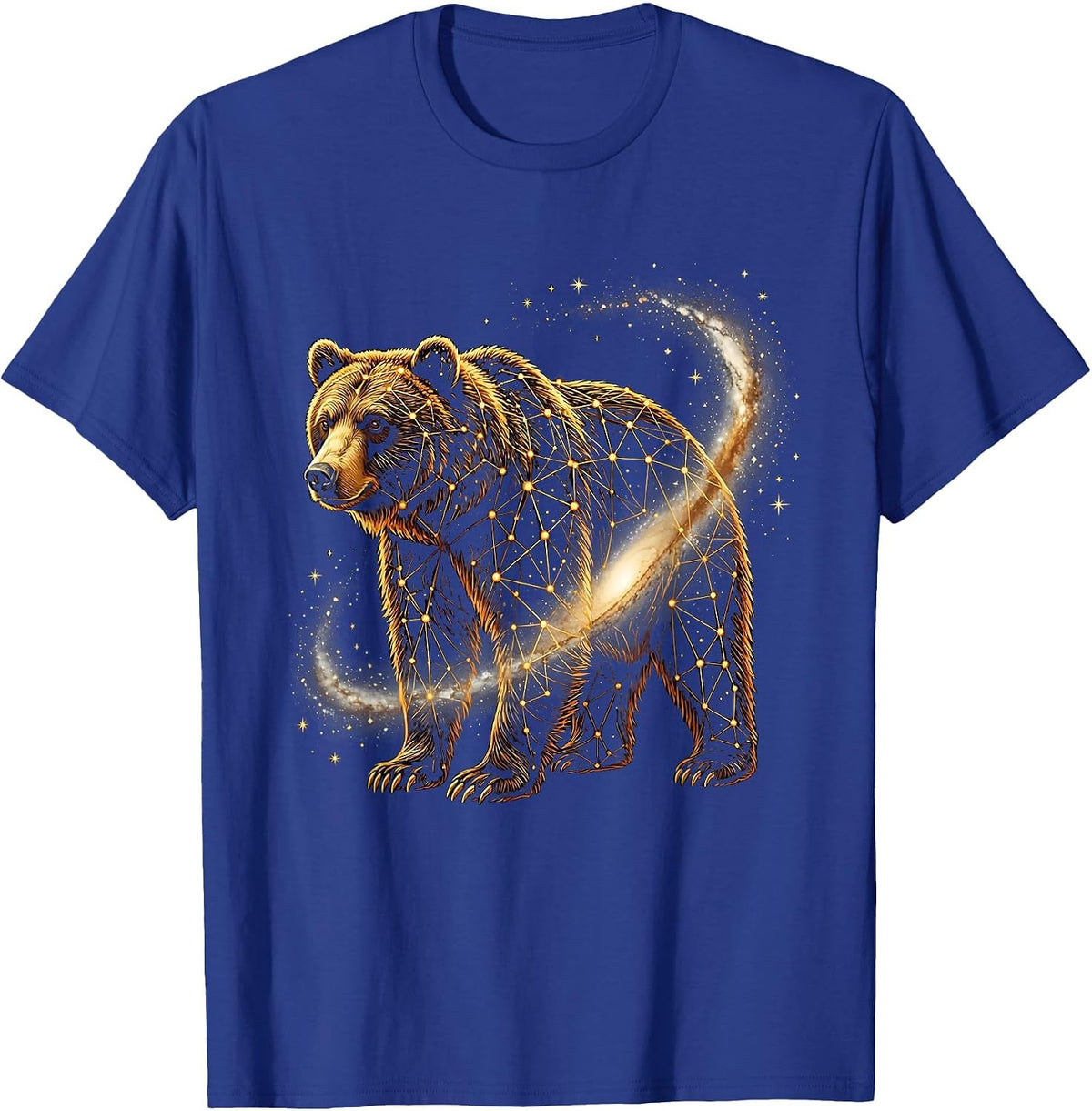 Bear Constellation Glowing Stars Night Sky Design T-Shirt - Royal Blue