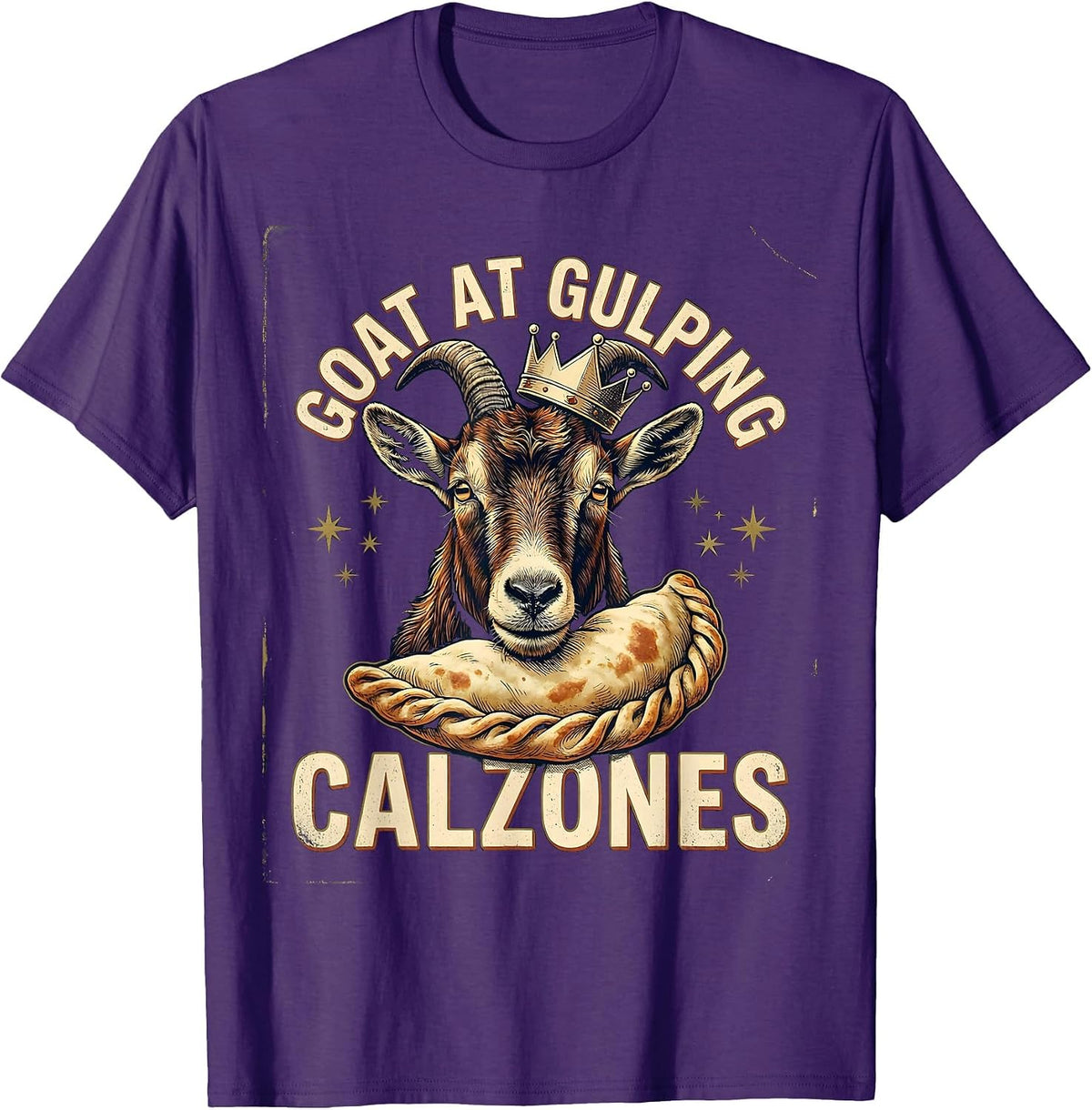 GOAT At Gulping Calzones Funny Offensive Adult Humor T-Shirt - Purple