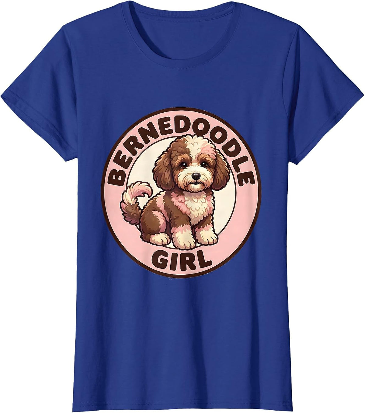 Women's Bernedoodle Girl Cute Kawaii Dog Lover Breed Pride T-Shirt - Royal Blue
