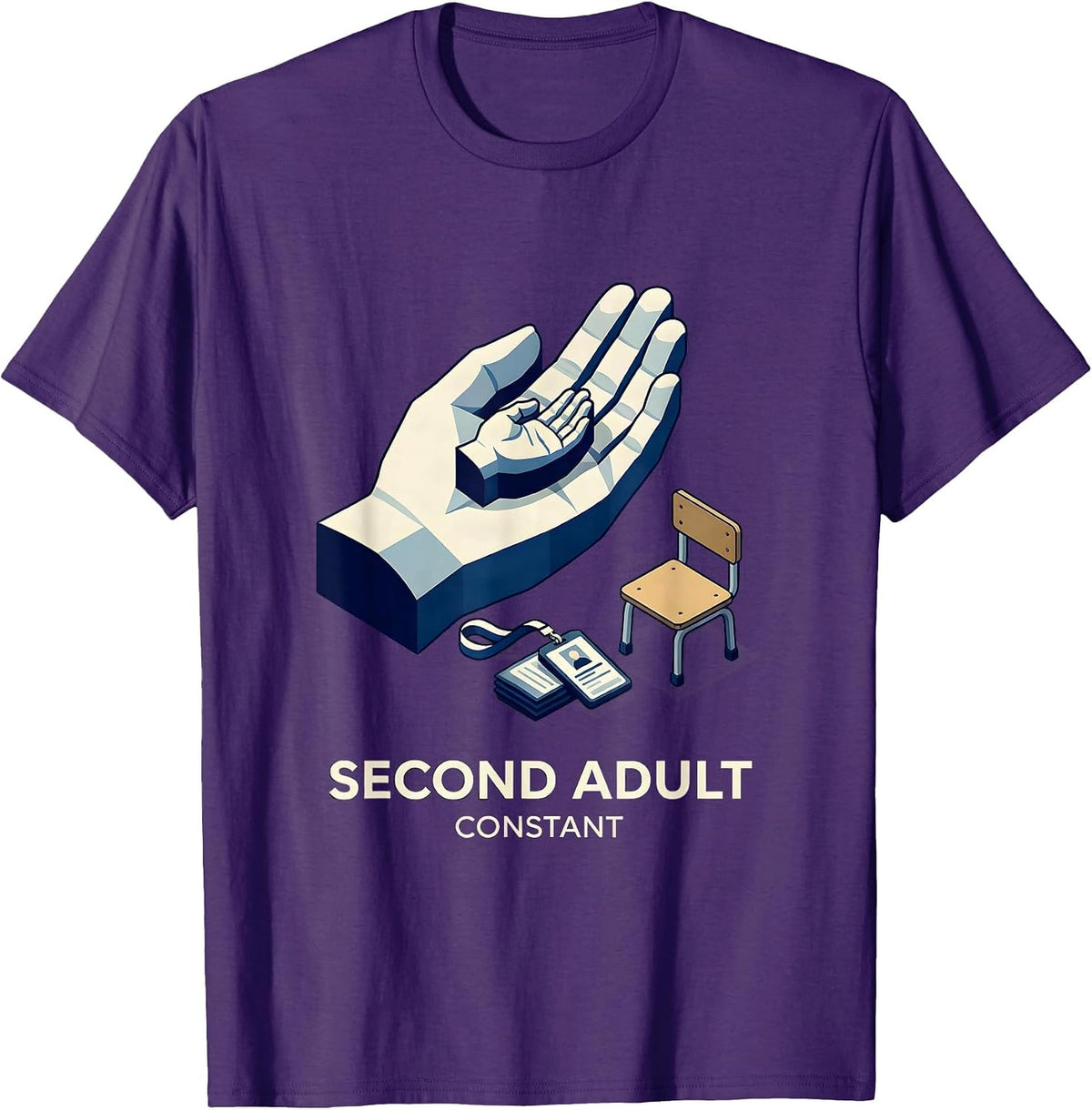 Second Adult Constant Funny Paraprofessional Paraeducator T-Shirt - Purple