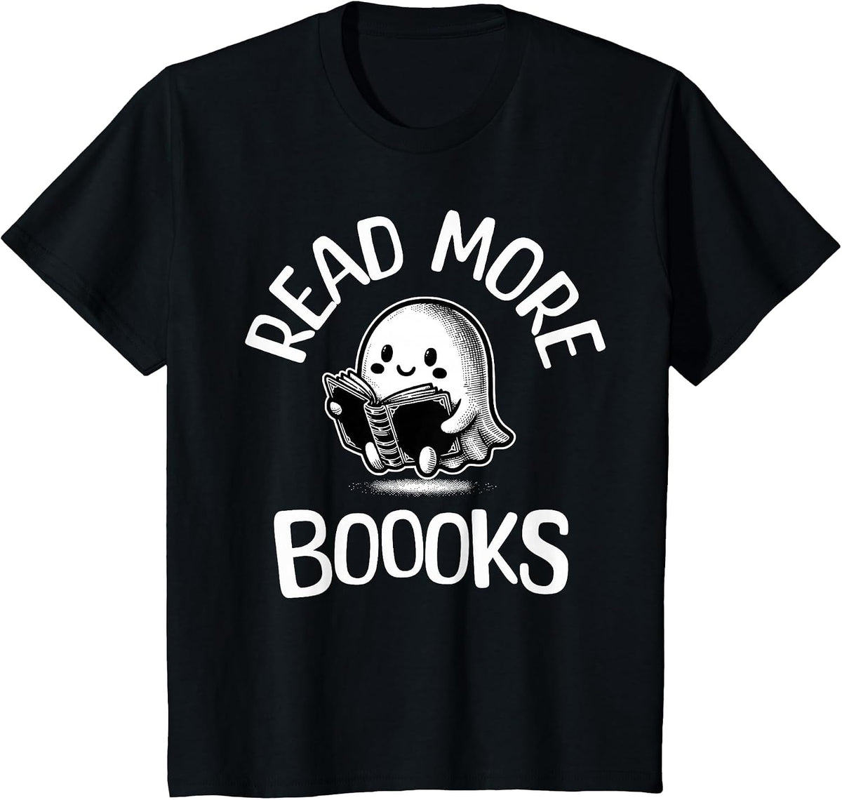 Vintage Halloween Teacher Women Reading Read More Books T-Shirt - Black