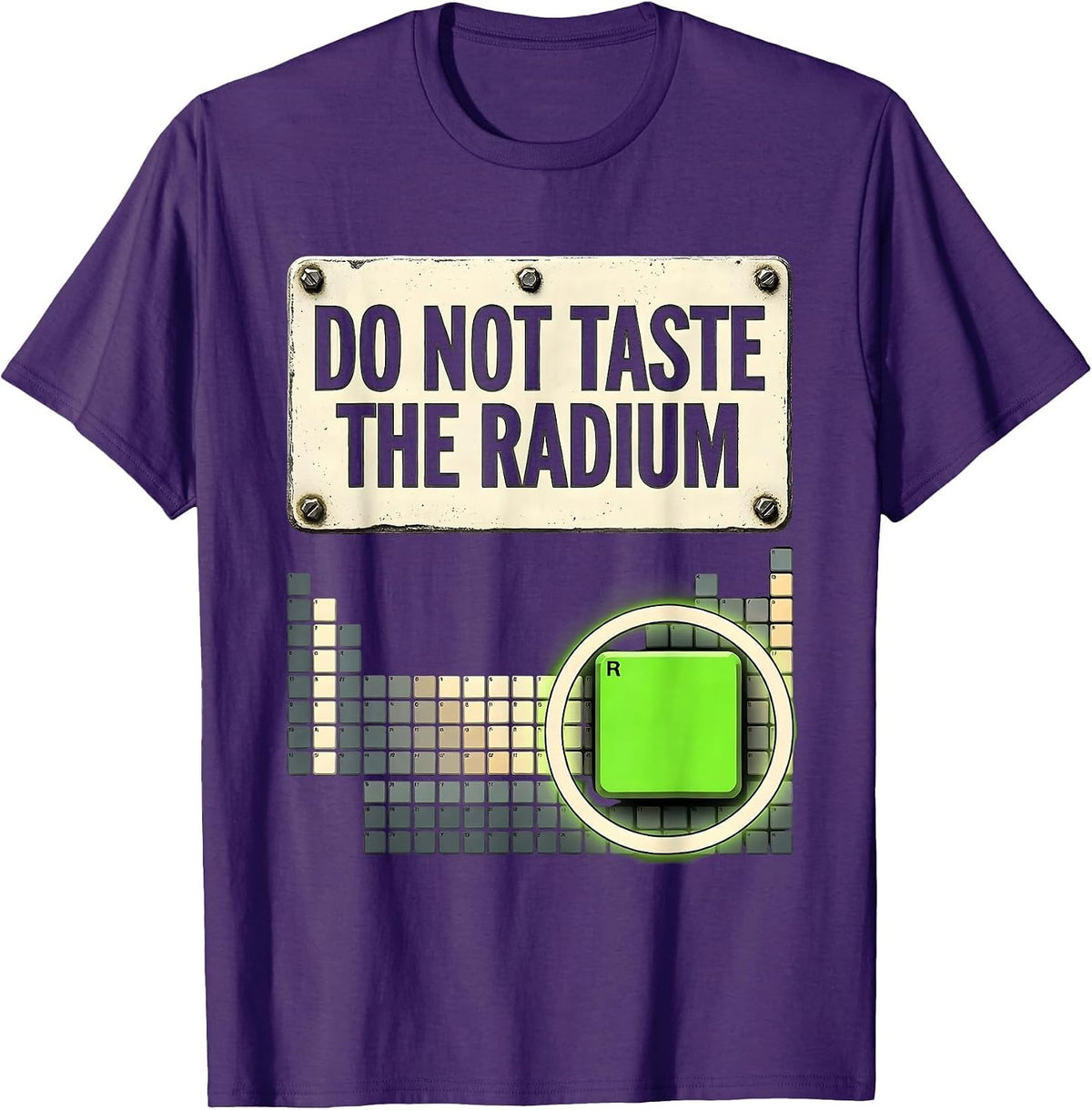 Men's Do Not Taste The Radium Funny Periodic Table Chemistry T-Shirt - Purple