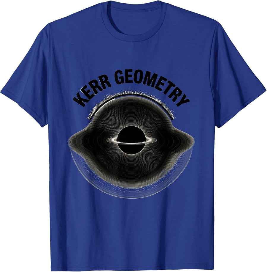 Kerr Geometry Monochromatic Black Hole Astrophysics Equation T-Shirt - Royal Blue