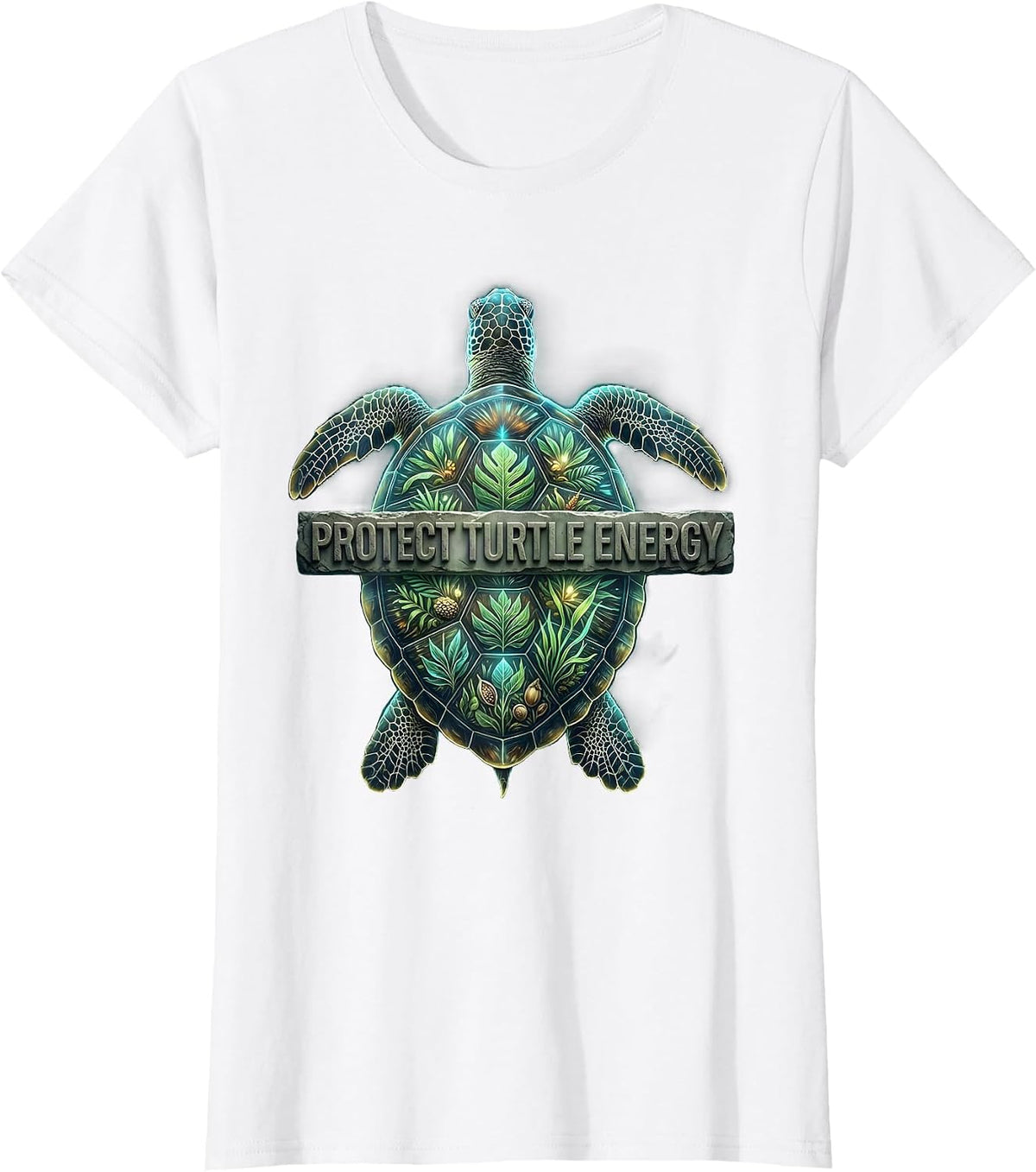 Protect Turtle Energy Ocean Wildlife Design T-Shirt - White
