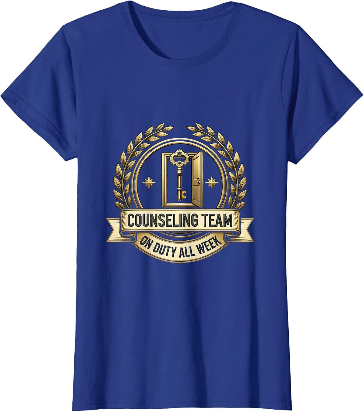 Women's Counseling Team On Duty All Week School Counselor T-Shirt - Royal Blue