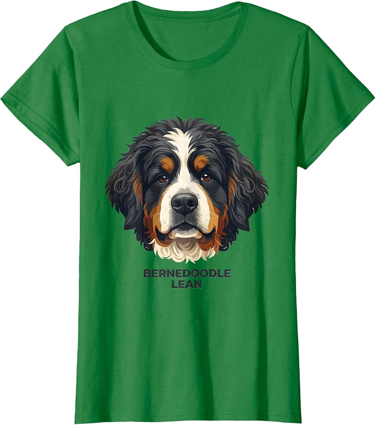 Women's Bernedoodle Lean Funny Bernese Mountain Dog Doodle Owner T-Shirt - Kelly Green
