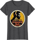 Women's Proud Profile Boombox Retro 90s Hip Hop Fan T-Shirt - Dark Heather Grey