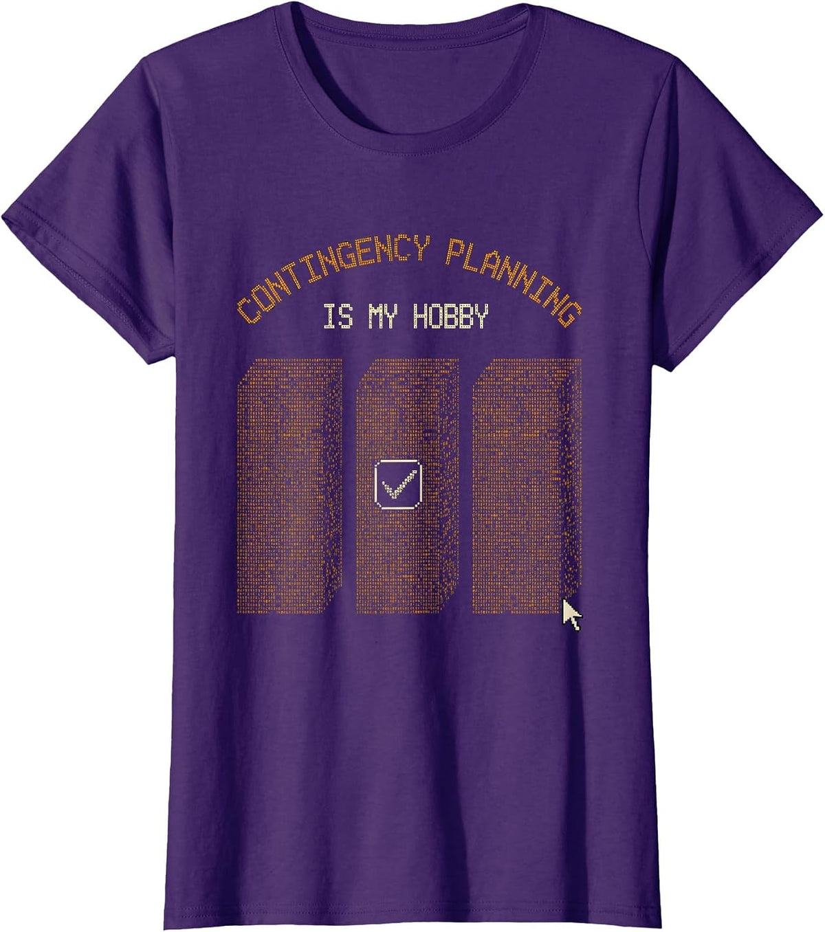 Women's Contingency Planning Is My Hobby Funny English Teacher Owl T-Shirt - Purple