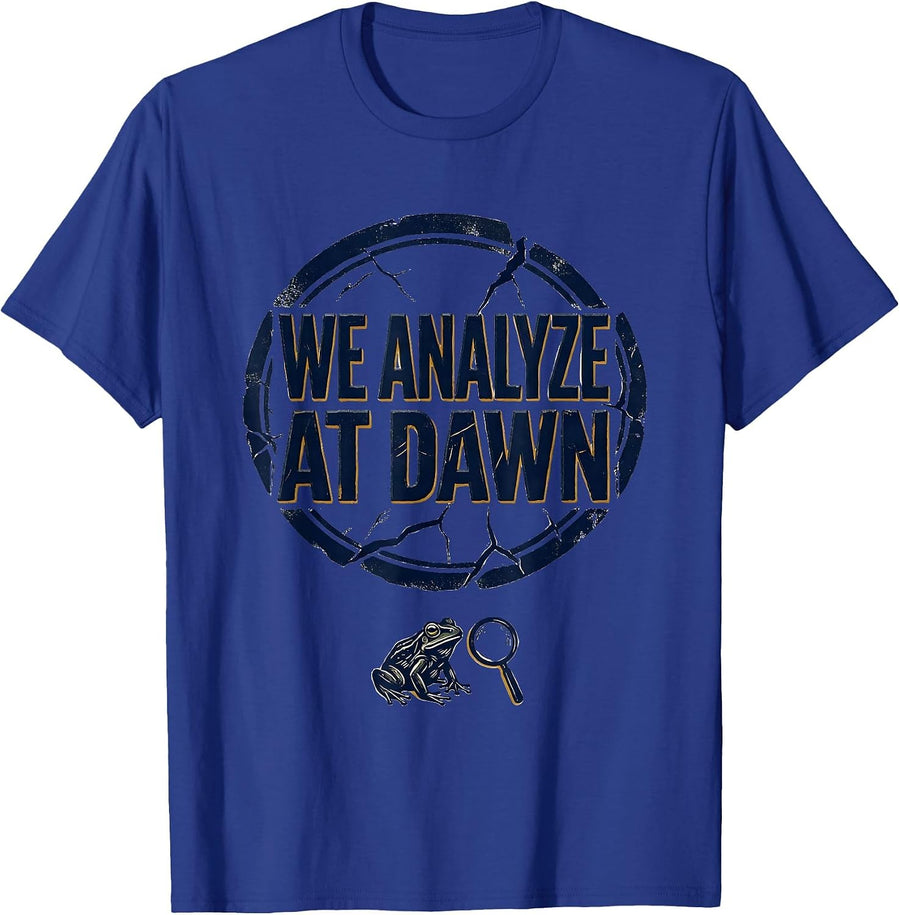 We Analyze At Dawn Funny Teacher Frog Back to School T-Shirt - Royal Blue
