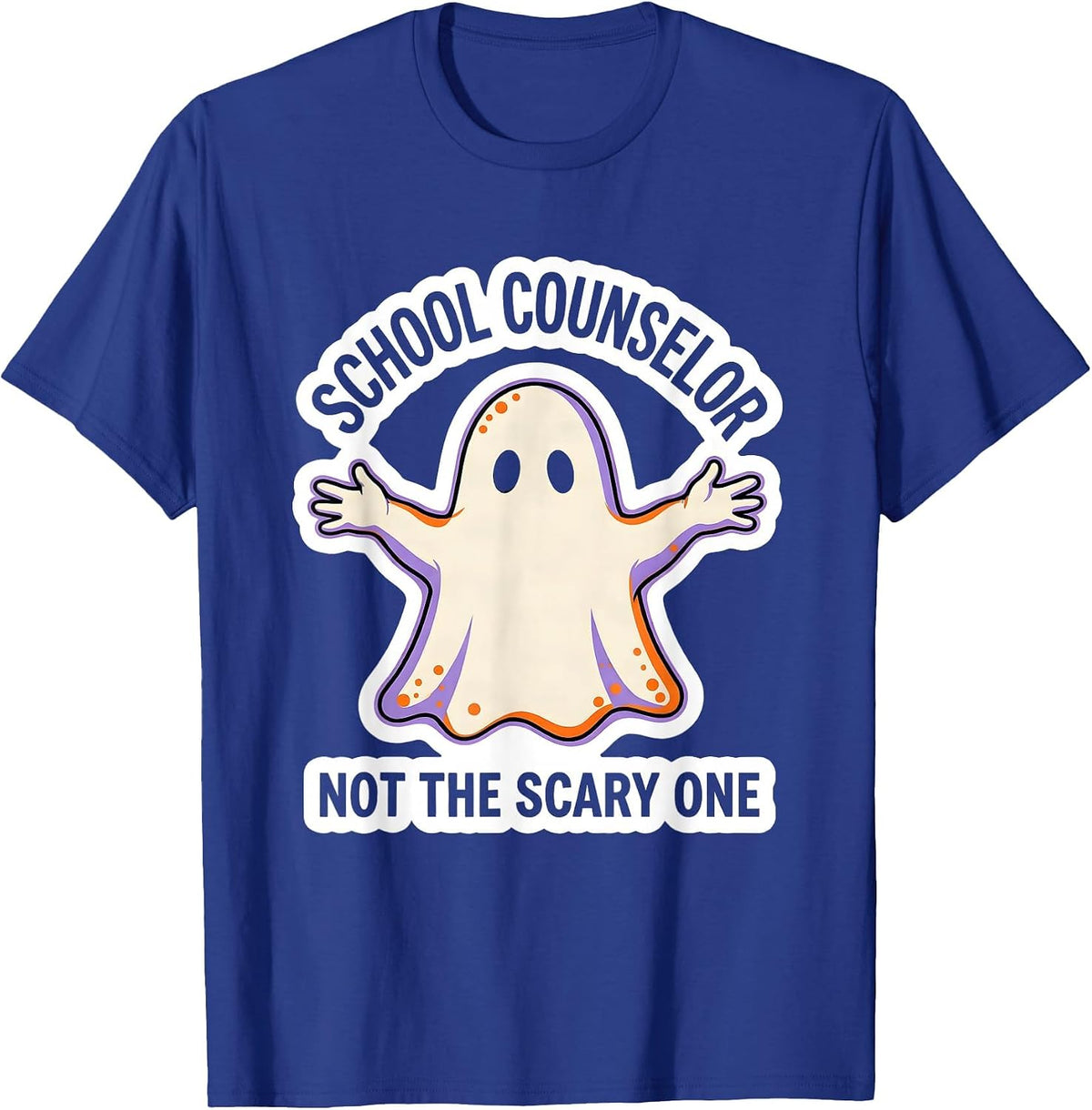 Men's School Counselor—Not The Scary One Funny Halloween Mental T-Shirt - Royal Blue