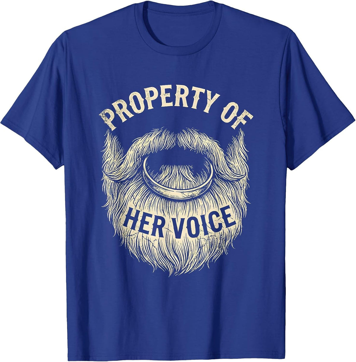Property Of Her Voice Boho Western Funny Couples Humor T-Shirt - Royal Blue