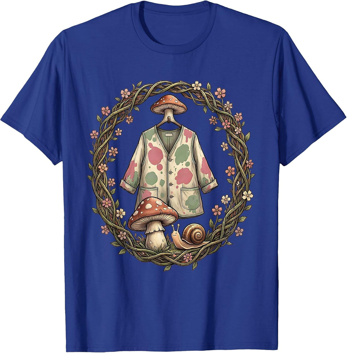Men's Preschool Teacher Paint Smock Graphic T-Shirt - Royal Blue
