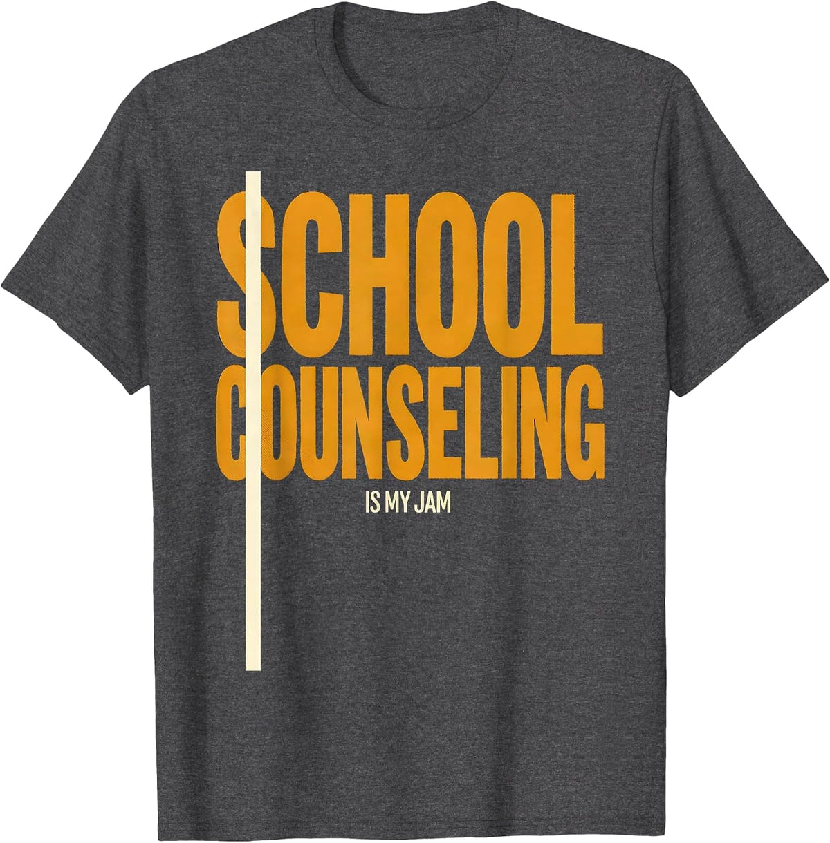 School Counseling Is My Jam Groovy Retro School Counselor T-Shirt - Dark Heather Grey
