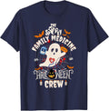 Spooky Family Medicine Halloween Crew Family Doctor CNA MA T-Shirt - Navy Blue