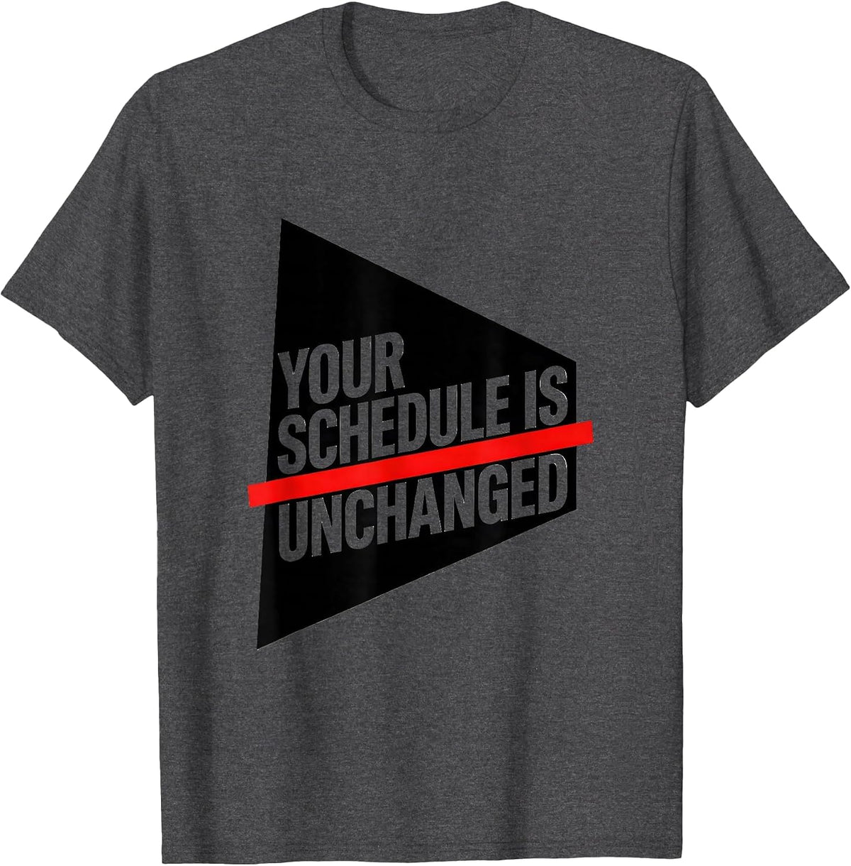 Men's Your Schedule Is Unchanged Groovy Vintage School Counselor T-Shirt - Dark Heather Grey