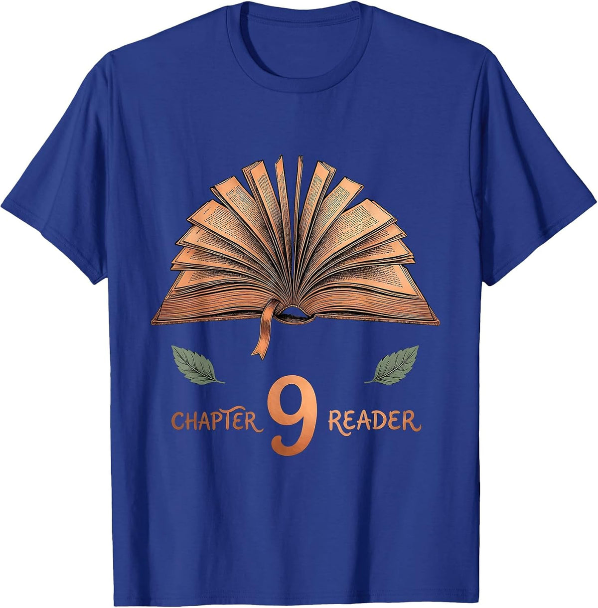 Men's Chapter 9 Reader Boho Typography Bookworm Birthday Gift T-Shirt - Royal Blue
