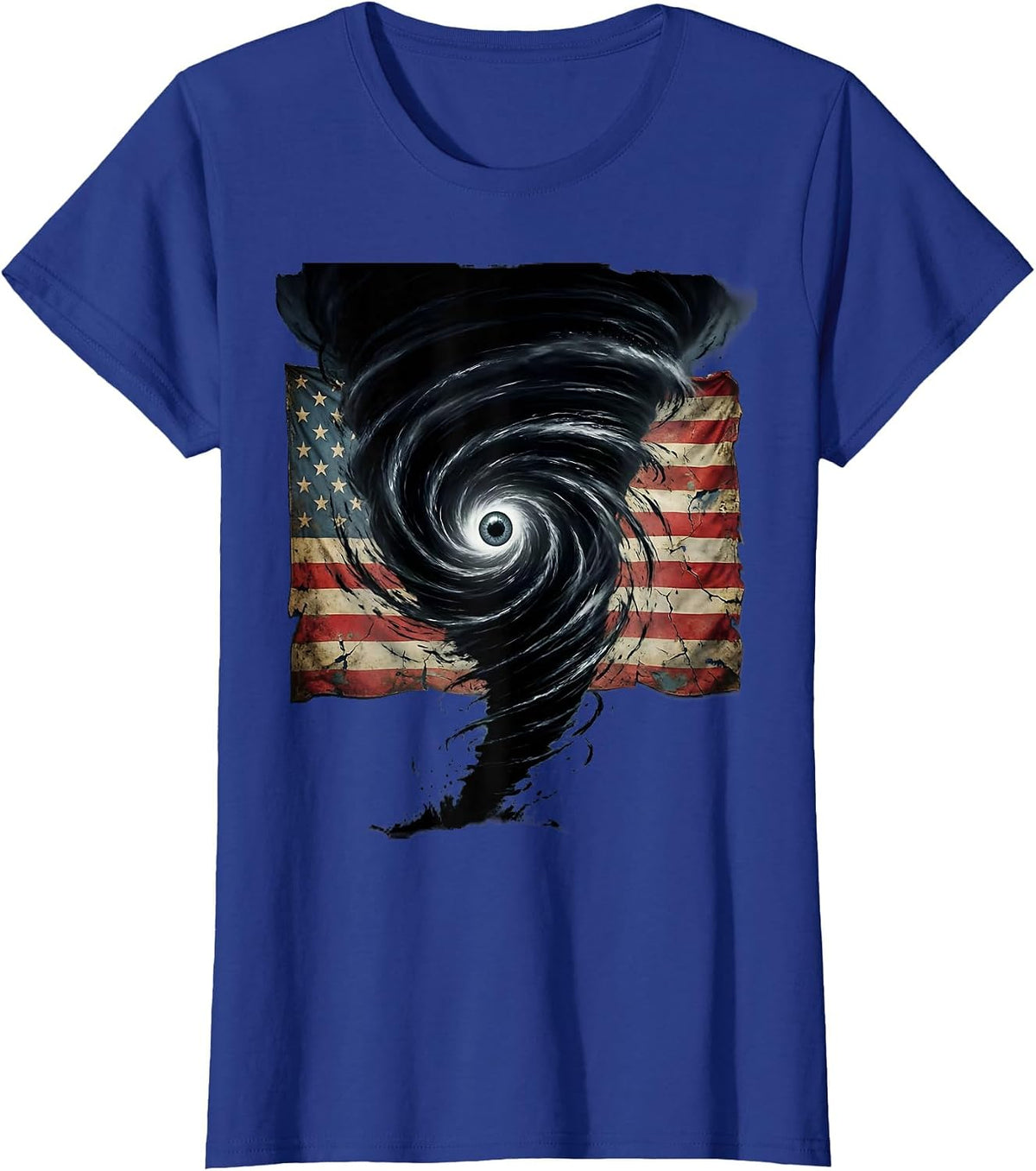 Women's Gulf of America Hurricane Aerial Spiral Design T-Shirt - Royal Blue
