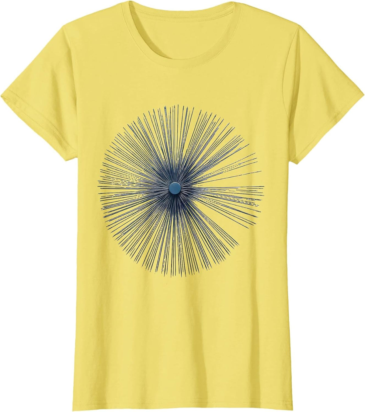 Acupuncture Needles Sunburst Physical Therapy T-Shirt - Lemon Yellow