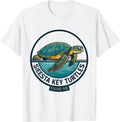 Siesta Key Turtles Found Me Flat Vector Sea Turtle Lover T-Shirt - White