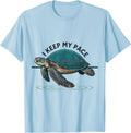 Men's I Keep My Pace Turtle-Slow Sea Turtle Ocean Animal Lover T-Shirt - Baby Blue