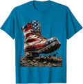 Steel-Toed Boot Stomp Blue Collar Graphic T-Shirt - Sapphire Blue