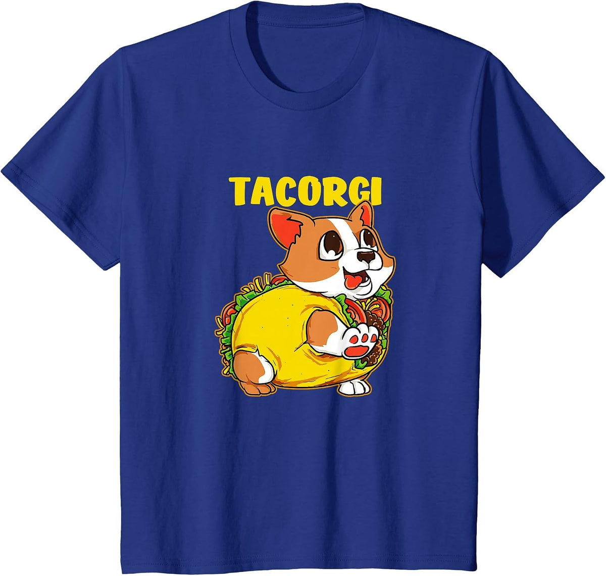 Corgi Dog and Taco Tacorgi Funny Corgi Puppy T-Shirt - Royal Blue