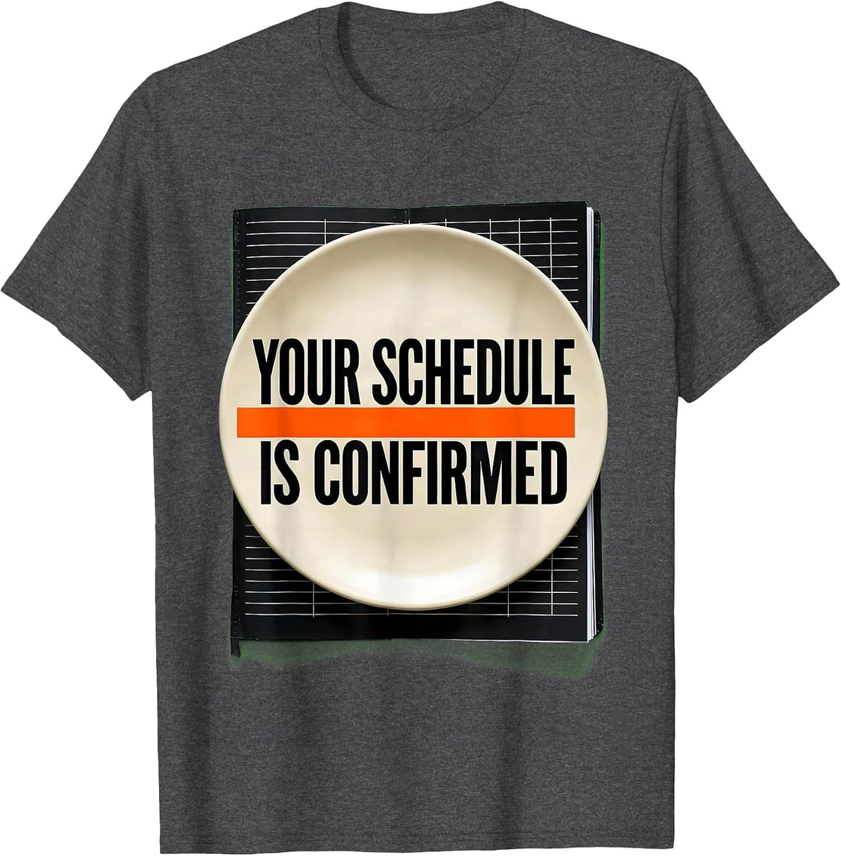 Your Schedule Is Confirmed Groovy School Counselor Schedule T-Shirt - Dark Heather Grey