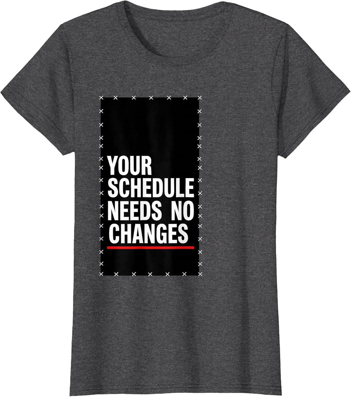 Women's Your Schedule Needs No Changes Retro Groovy School Counselor T-Shirt - Dark Heather Grey