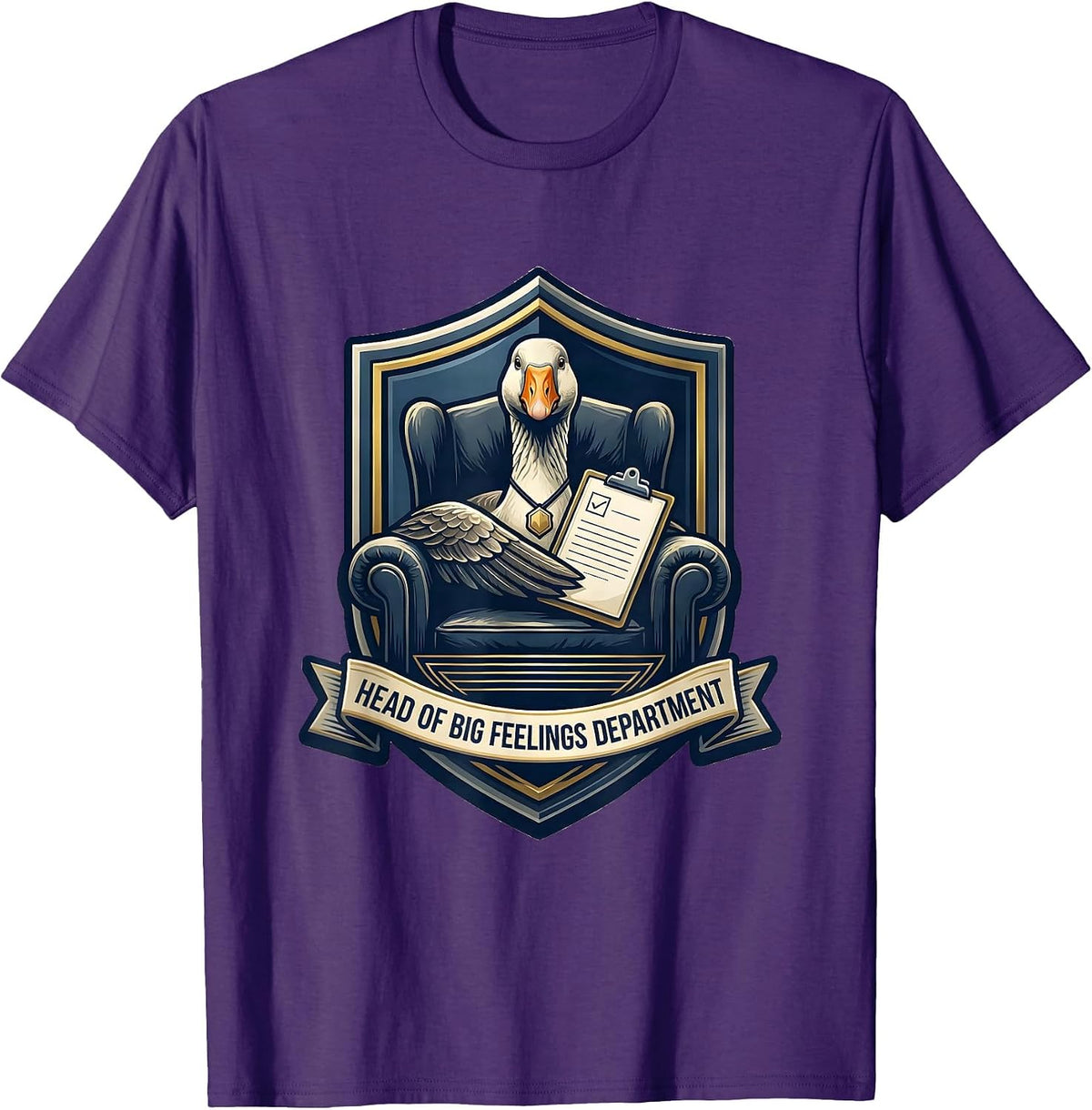 Head of Big Feelings Department Funny Mental Health T-Shirt - Purple