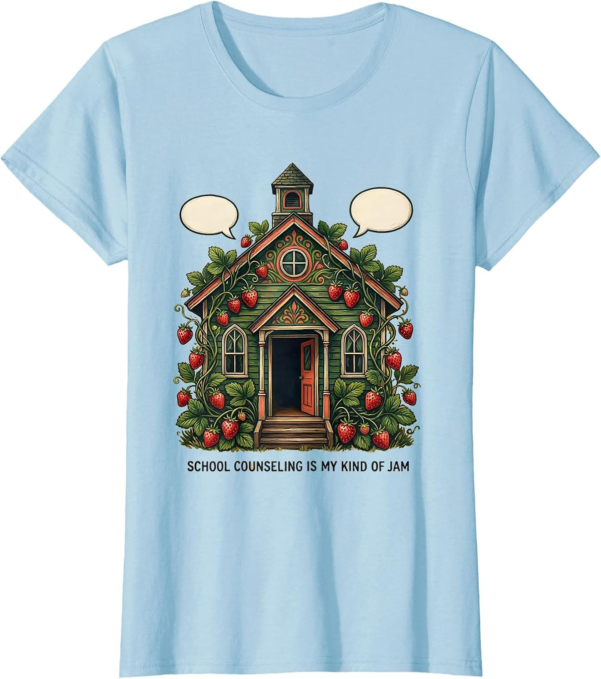 School Counseling Is My Kind Of Jam Funny Folk Art T-Shirt - Baby Blue