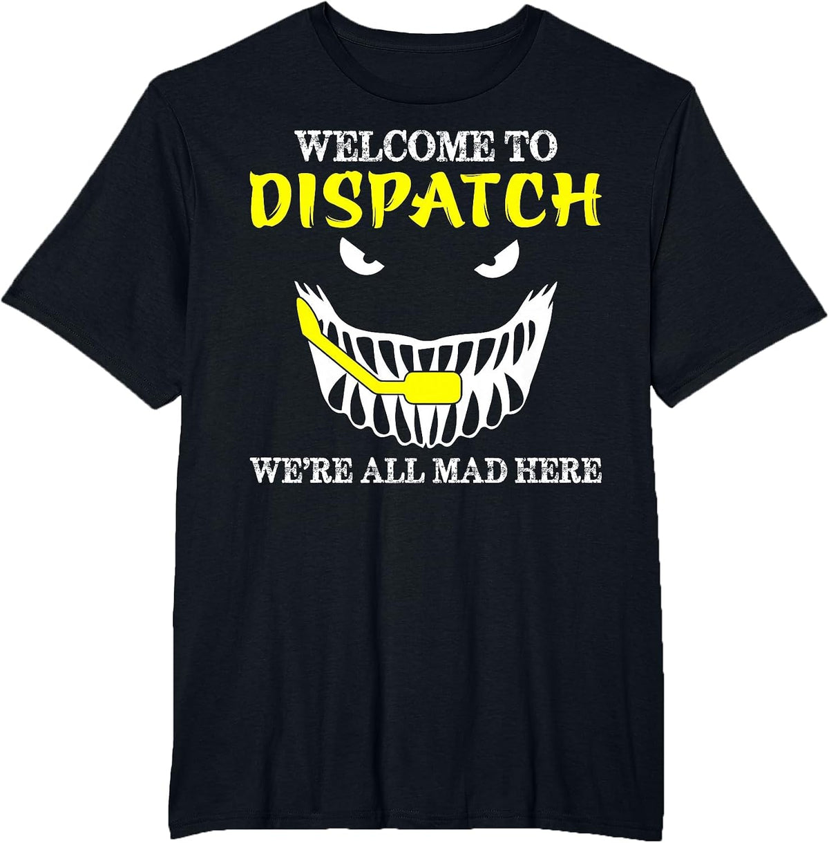Welcome to Dispatch Funny 911 Dispatch Halloween Spooky T-Shirt - Black