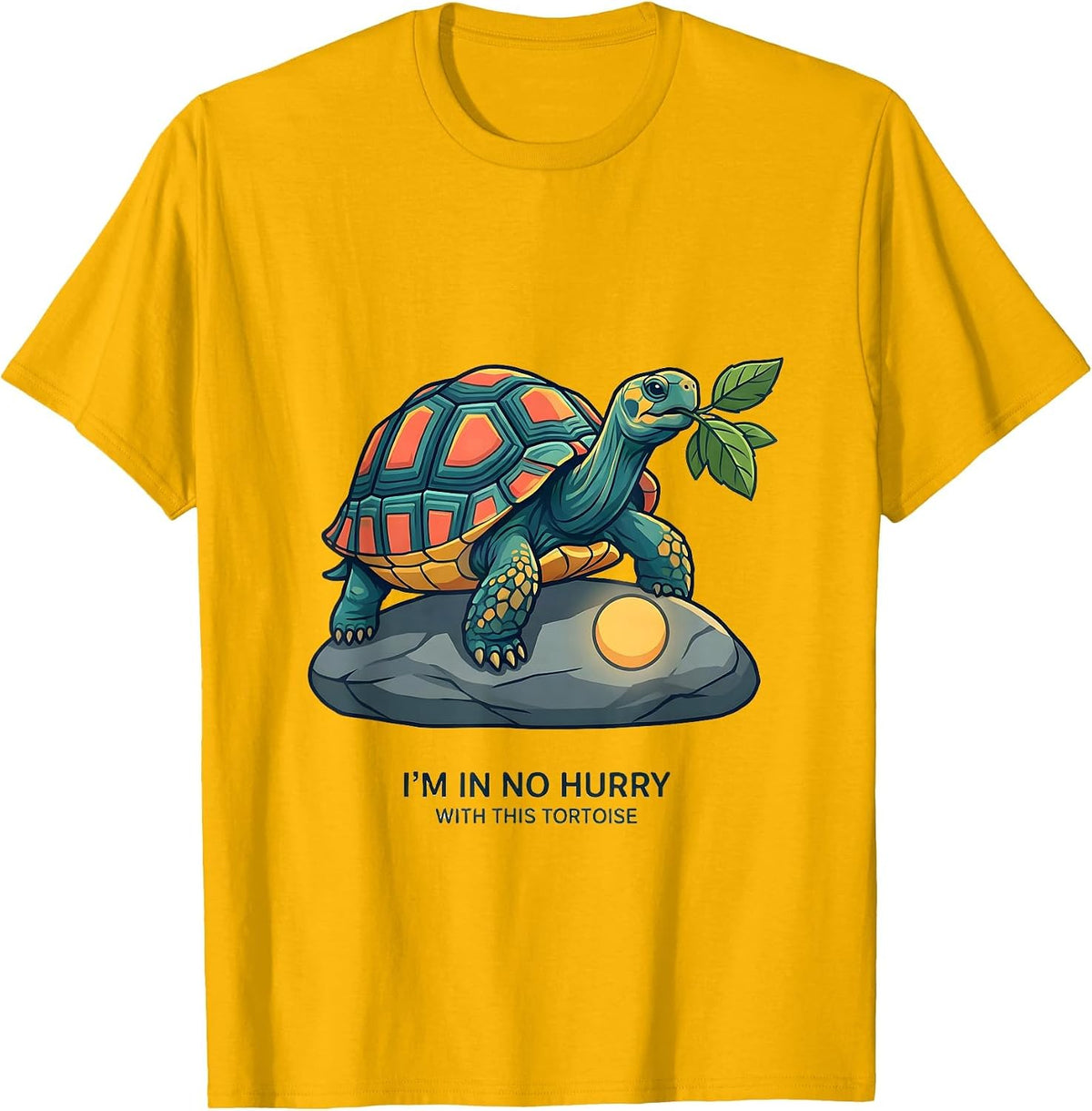 I'm In No Hurry With This Tortoise Funny Tortoise Lover Pet T-Shirt - Golden Yellow
