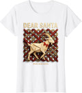 Women's Dear Santa Bring More Goats Funny Farm Animal Christmas T-Shirt - White