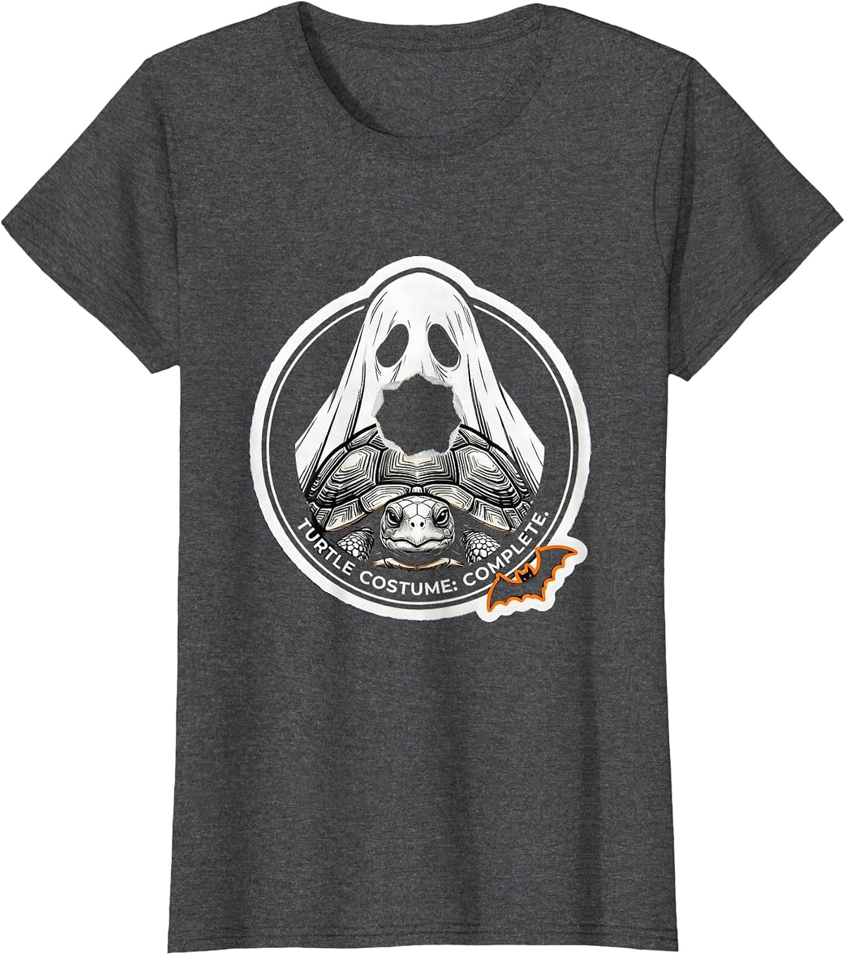Women's Turtle Costume Complete Whimsical Halloween Turtle Lover T-Shirt - Dark Heather Grey