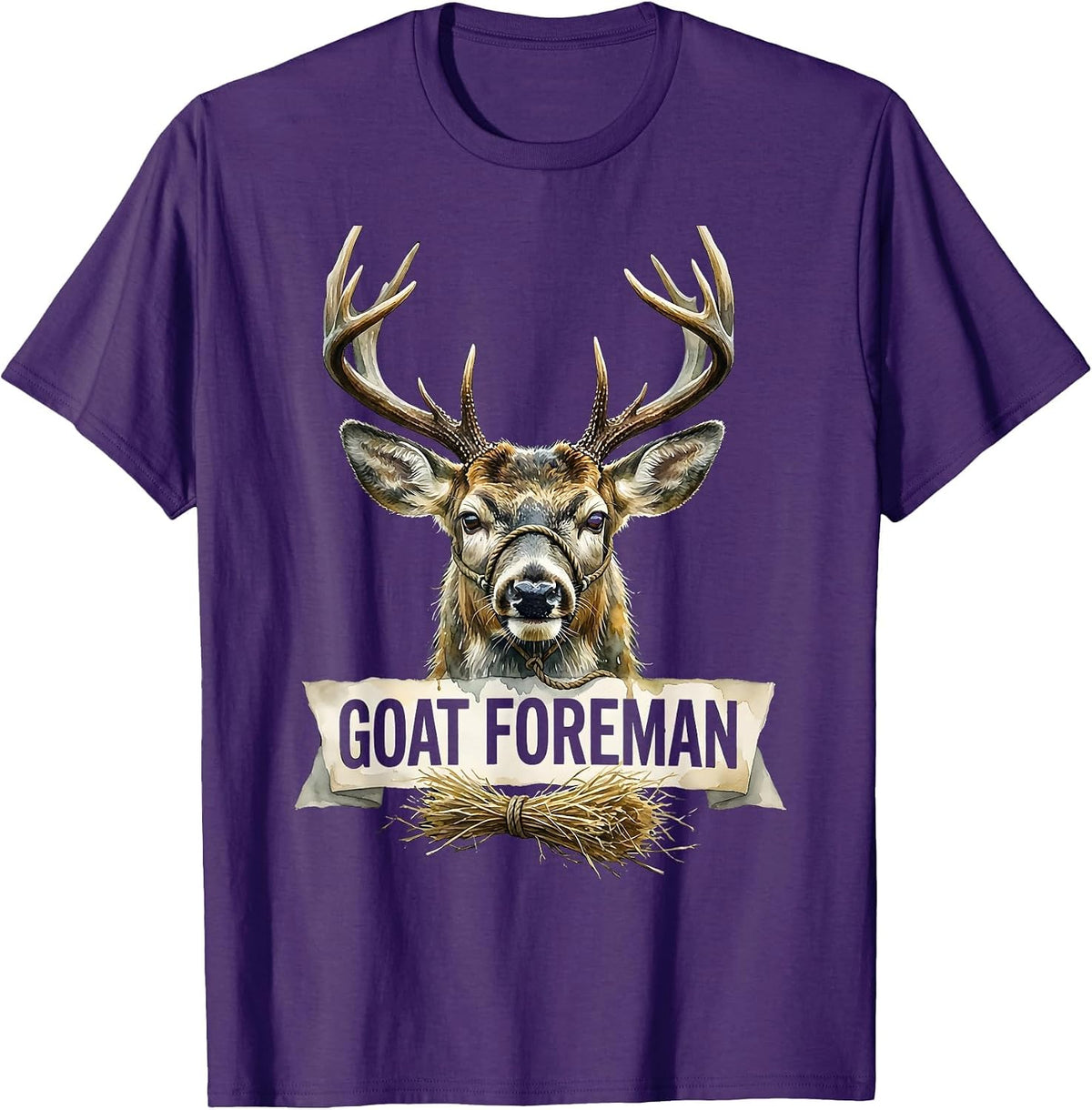 Men's Goat Foreman Funny Goat Farmer Rancher Gift T-Shirt - Purple