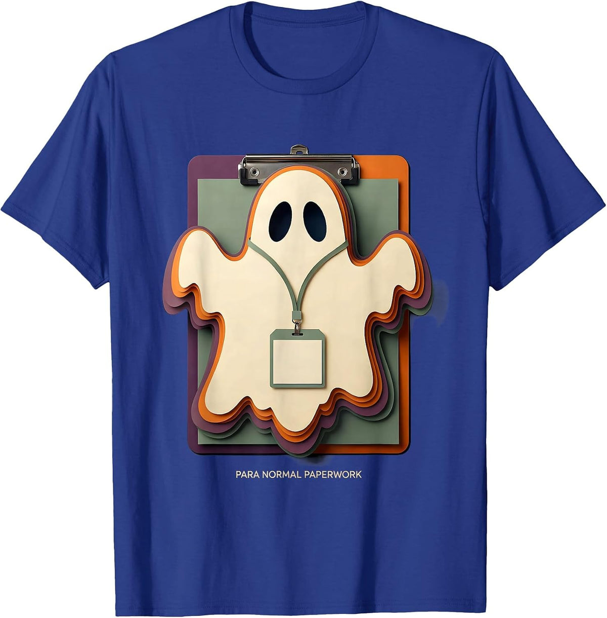 Men's Para Normal Paperwork Funny Paraeducator Halloween Ghost T-Shirt - Royal Blue