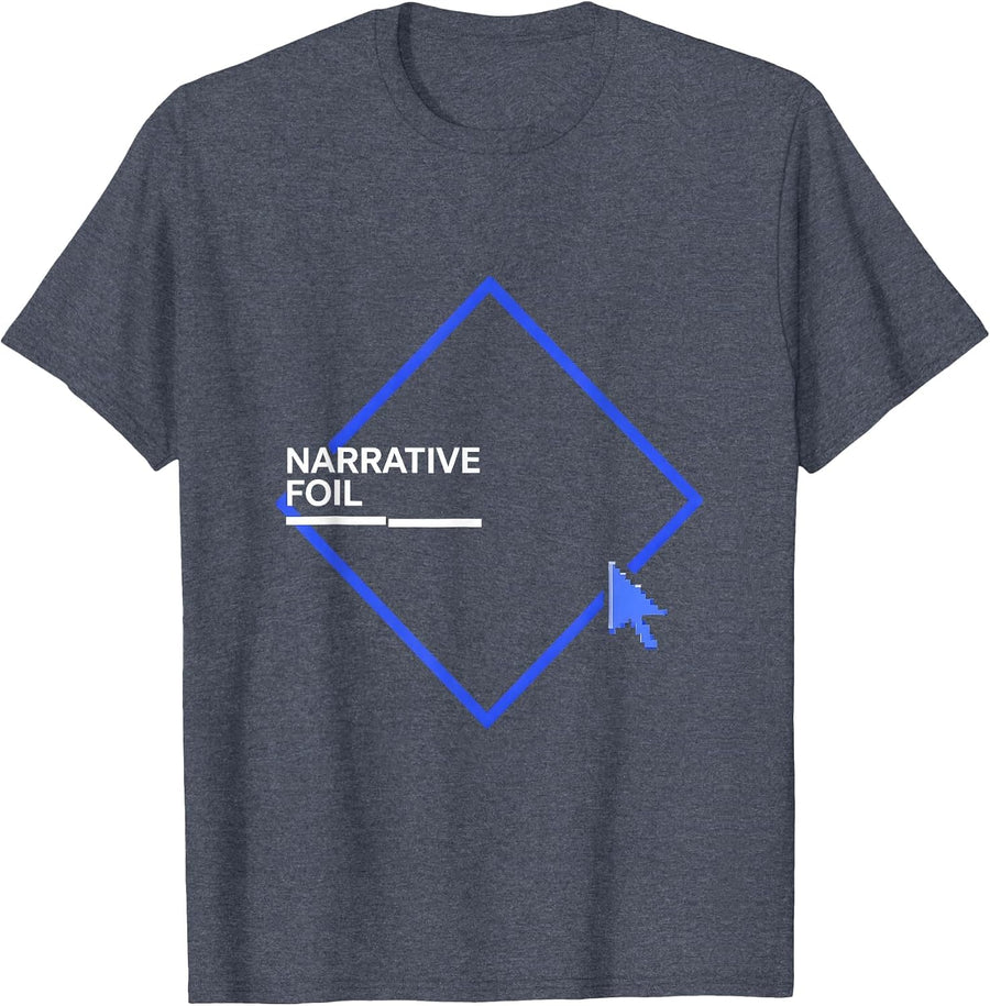 Narrative Foil Geometric Humor Author Writer Bookworm Gift T-Shirt - Heather Blue